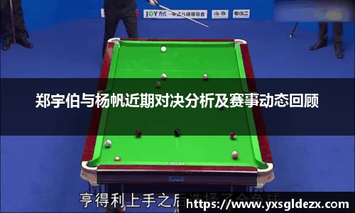 郑宇伯与杨帆近期对决分析及赛事动态回顾